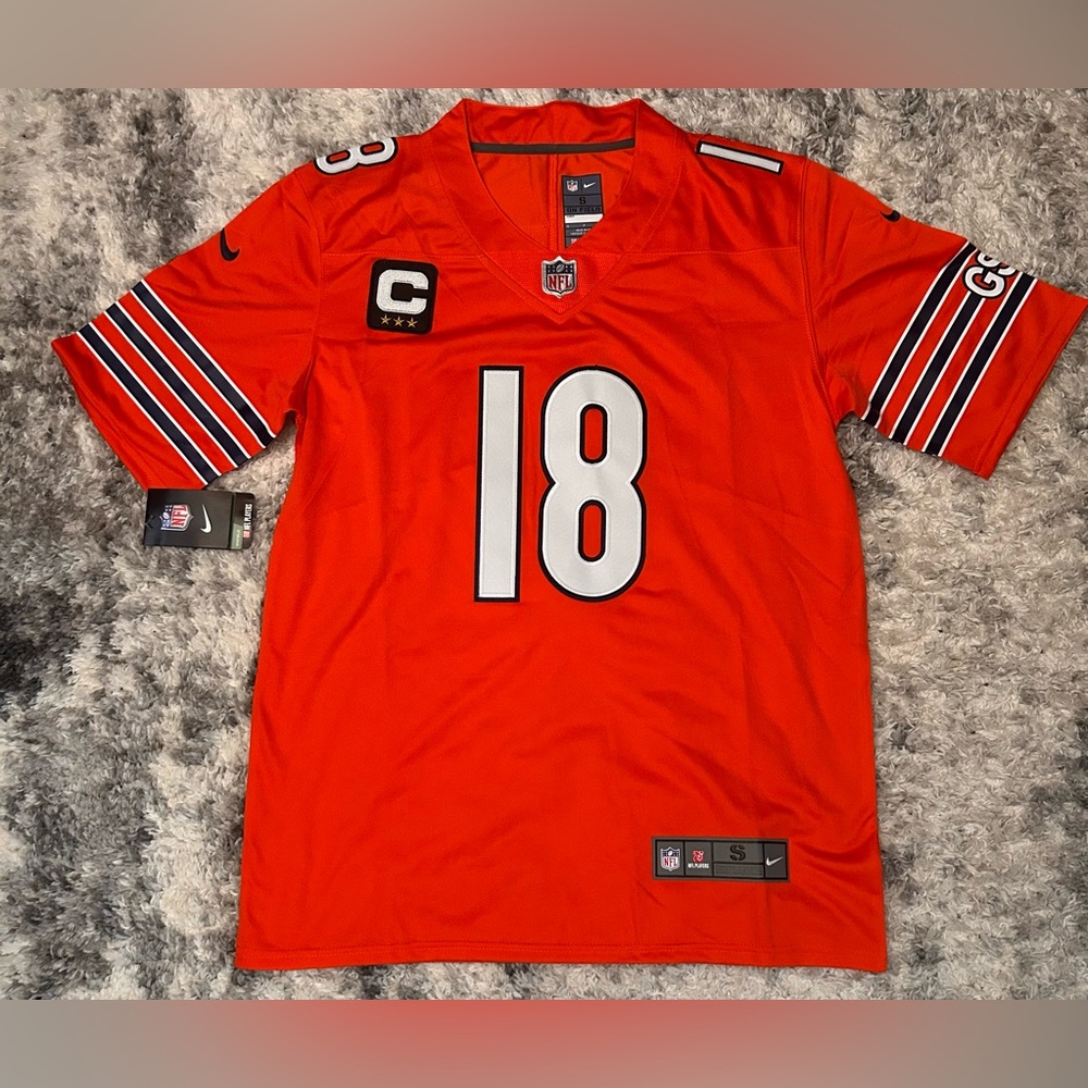 🧡🧡Chicago Men's Bold Orange Football Jersey